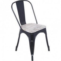 SILLA BAR METAL 36X84CM NEGRA