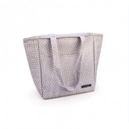 LUNCHBAG SHOPPER DOTS GRIS...