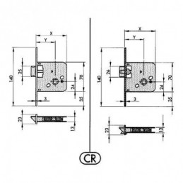 CERRADURA EMBUTIR 650-80 HL
