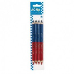 LOTE 4 LAPICES AZUL ROJO...